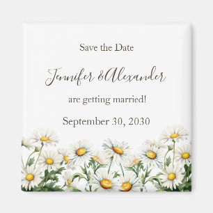 Lässig Country Wedding Daisy Save the Date Magnet