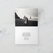 Lässig Danke, dass Sie Script Wedding Foto Dankeskarte (Innenseite)