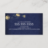 Lässig Denim und Wilde Blume Salon Beauty Visitenkarte (Rückseite)