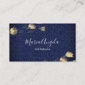 Lässig Denim und Wilde Blume Salon Beauty Visitenkarte (Vorderseite)