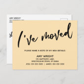 Lässig, einfach habe ich Typografie Peach bewegt Postkarte (Vorne/Hinten)