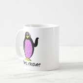 Lässig Freitag Pinguin Funny Mug Kaffeetasse (Vorderseite Links)