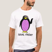 Lässig Freitag Pinguin Funny Tshirt (Vorderseite)