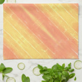 Lässig Gelbes PeachSpring Abstraktes Muster Geschirrtuch (Gefaltet)