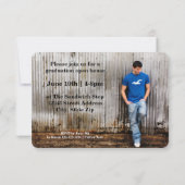 Lässig Grunge - 3x5 Abschluss Ankündigung (Rückseite)