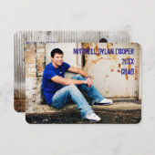 Lässig Grunge - 3x5 Abschluss Ankündigung (Vorne/Hinten)