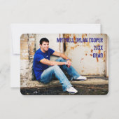 Lässig Grunge - 3x5 Abschluss Ankündigung (Vorderseite)