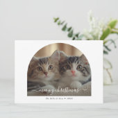 Lässig Handwriting Arch Foto Meowy Weihnachten (Stehend Vorderseite)