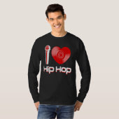 Lässig I Liebe Hip Hop Music Rap Fan Breakdance Dj T-Shirt (Vorne ganz)