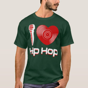 Lässig I Liebe Hip Hop Music Rap Fan Breakdance T-Shirt
