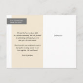 Lässig Just Married Script Foto Ankündigungspostkarte (Rückseite)