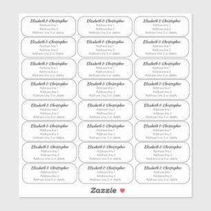 Lassig Klar Dreizeilige Rücksendeadresse Transpare Aufkleber