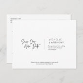 Lässig Minimal, Rett unser neues Datum, Zurückgest Postkarte (Vorne/Hinten)