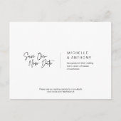 Lässig Minimal, Rett unser neues Datum, Zurückgest Postkarte (Vorderseite)