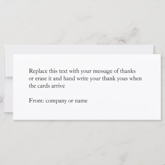 Lässig-modern rosa Zwei-Seiten-Dankeschön Karten (Rückseite)