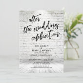 Lässig nach der Hochzeitsfeier Einladung (Stehend Vorderseite)