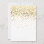 Lässig nach der Hochzeitsfeier Gold Confetti Einladung (Rückseite)