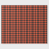 Lässig Orange Black Buffalo Kariertes Tartan Muste Geschenkpapier (Flach)