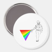 Lässig Pepper Spray Polizist Regenbogen Magnet (Vorderseite/Rückseite)