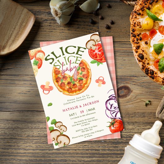 Lässig Pizza Diaper Slice Slice Baby Dusche Einladung