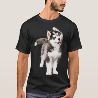 Lässig Pomsky Portrait Graphic Art Men Women T-Shirt
