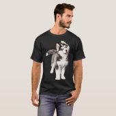 Lässig Pomsky Portrait Graphic Art Men Women T-Shirt (Vorne ganz)