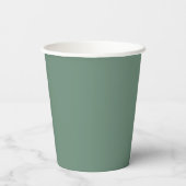 Lässig Sage Green Einfaches Skript Minimalistische Pappbecher (Rückseite)
