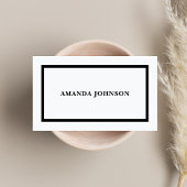 Lässig Schwarz/Weiß Visitenkarte