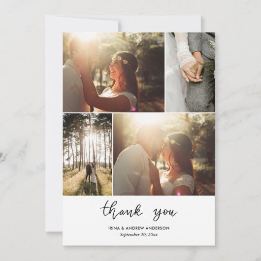 Lässig Simple Dankeschön Script Wedding Foto (Vorderseite)