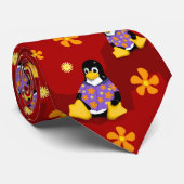 Lässig Tux Red Strip Krawatte (Gerollt)