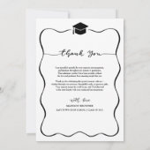 Lässig Vielen Dank, dass Sie Script Graduate Hat F Dankeskarte (Rückseite)