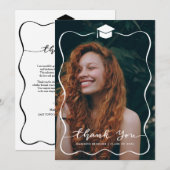 Lässig Vielen Dank, dass Sie Script Graduate Hat F Dankeskarte (Vorne/Hinten)