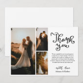 Lässig Vielen Dank, dass Sie Script Wedding Foto C Dankeskarte (Vorne/Hinten)
