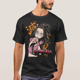 Lässig Waifu Nezuko Kny Anime Kimetsu No Yaiba Dem T-Shirt