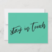 Lässige Änderung der Anschrift Biscay Green Ankünd Mitteilungskarte (Rückseite)