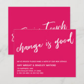 Lässige Änderung ist eine gute neue Address Raspbe Mitteilungskarte (Vorne/Hinten)