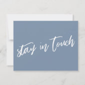 Lässige Änderung ist eine gute neue Adresse Dusty  Mitteilungskarte (Rückseite)