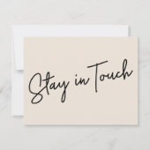 Lässige Ankündigung unserer neuen Adresse Cream (Rückseite)