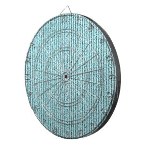 Lässige Aqua-Kordelstreifen-Muster Dartscheibe