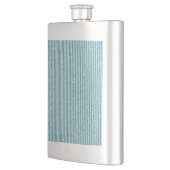 Lässige Aqua-Kordelstreifen-Muster Flachmann (Links)