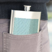 Lässige Aqua-Kordelstreifen-Muster Flachmann (Beispiel)