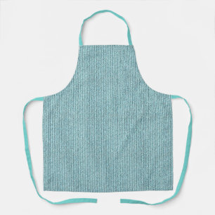 Lässige Aqua-Kordelstreifen-Muster Schürze