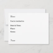 Lässige Aufforderung Einladung (Rückseite)