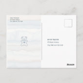 Lässige Bear Baby Dusche Einladung Postkarte (Rückseite)