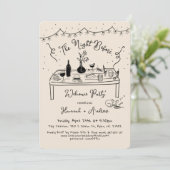 Lässige Begrüßungsnacht vor dem Pub-Restaurant Einladung (Stehend Vorderseite)