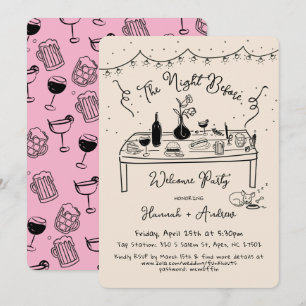 Lässige Begrüßungsnacht vor dem Pub-Restaurant Einladung