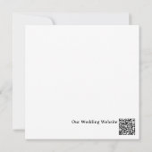 Lassige blaue Foto-QR-Code-Hochzeits-Einladung Einladung (Rückseite)