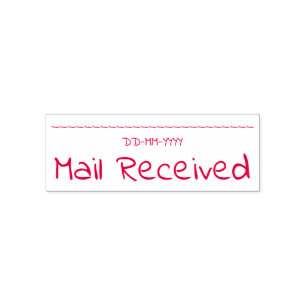 Lässige Briefmarke aus Kautschuk "E-Mail erhalten" Permastempel