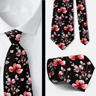 Lässige Büro-Wildblumen-Boho-Halskrawatte Krawatte