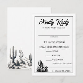 Lässige Cactus Food Choices RSVP Card